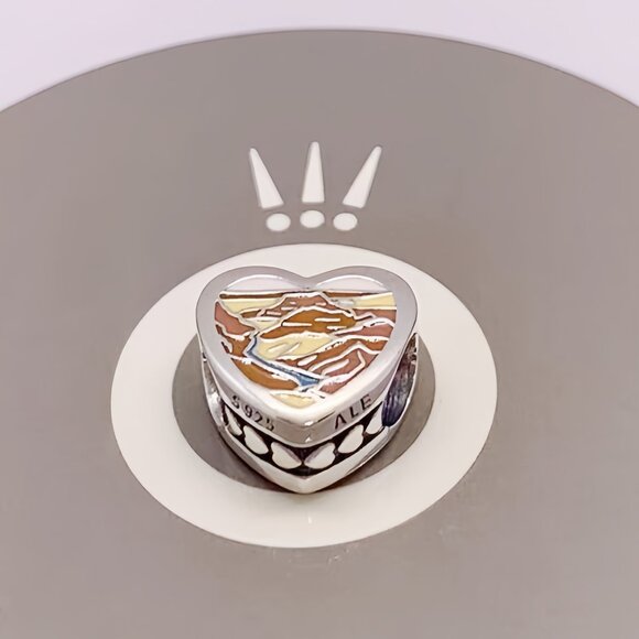 Pandora Arizona Map Charm Silver 925 ALE | Charm for  Pandora Arizona Heart Charm S925 Sterling silver